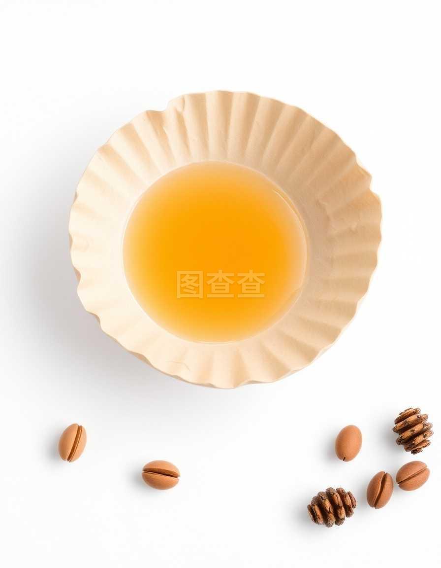 白色背景的纸碗