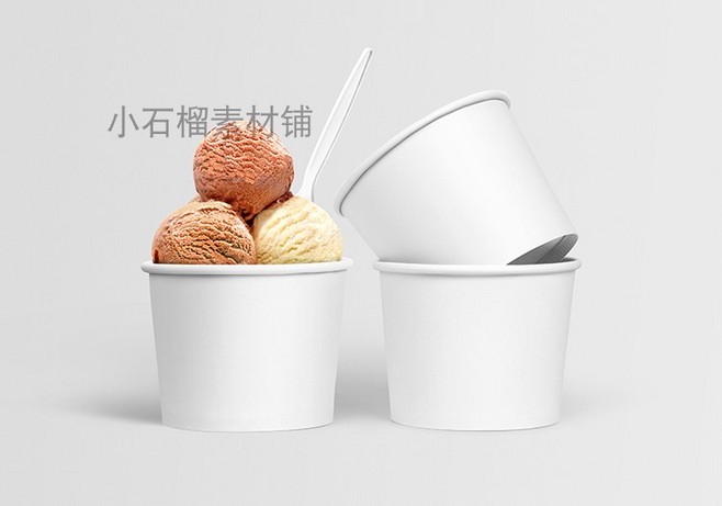 冷甜点视觉革命 一次性冰淇淋纸碗包装设计要领与PSD样机实战指南